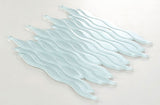Mosaic Glass Tile Surface Waves - Light Green