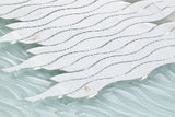 Mosaic Glass Tile Surface Waves - Light Green