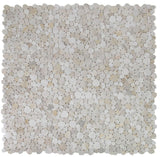 Marble Pebbles Mosaics Heart Shape - Wood