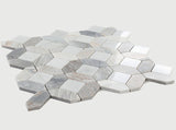 Mosaics Carrara Marble Hexagon Pattern - Earth
