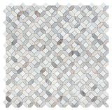 Mosaics Carrara Marble Hexagon Pattern - Earth