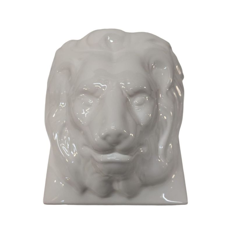 Ceramic Soap Dish Lion White Glossy