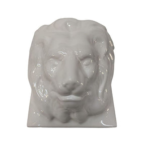 Ceramic Soap Dish Lion White Glossy