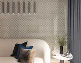 Crackle Glass Porcelain and Glass Arabesque - Noble Gray