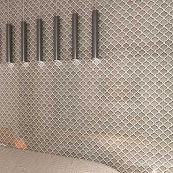 Crackle Glass Porcelain and Glass Arabesque - Noble Gray