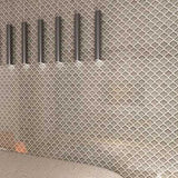 Crackle Glass Porcelain and Glass Arabesque - Noble Gray