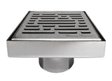 SereneDrains Square Shower Drain Broken Lane 4 Polished