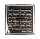 SereneDrains Square Shower Drain Broken Lane 4 Polished