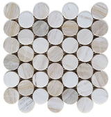 Mosaics Marble Penny Large - Wood Honed 2x2