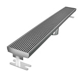Quartz Linear Shower Drain Brushed Stainless - Linear Wedge 55