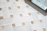 Daintree Exotic Mosaics Basketweave - Bianco Carrara Polished