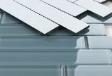 Mosaic Linear Glass Tiles Deep Blue Shining 2 x 6