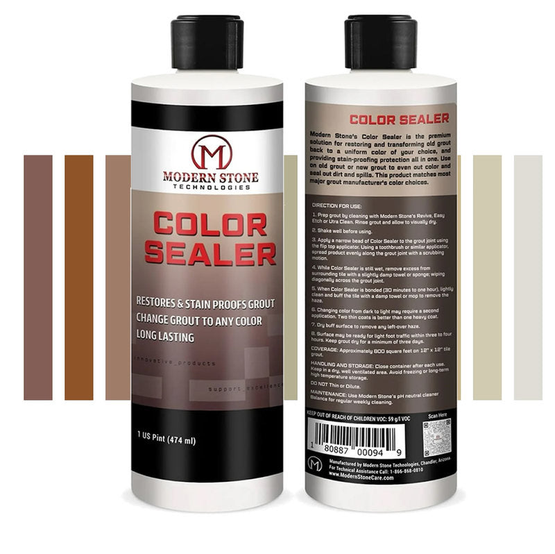 Modern Stone Grout Colorant Sealer - Mapai Colors -  Pint 16oz