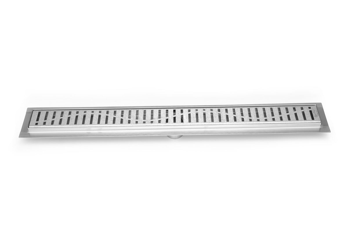 SereneDrains Linear Shower Drain Wind - Brushed Stainless 39