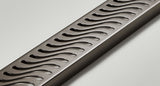 Quartz Linear Shower Drain Flag - Black Nickel