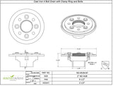 SereneDrains Cast Iron 2 Inch Shower Drain Base for Linear Square Shower Drains
