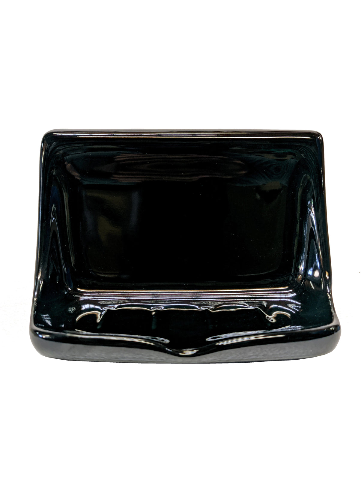 Porcelain Soap Dish - Black Glossy