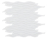 Mosaic Glass Tile Surface Waves - White