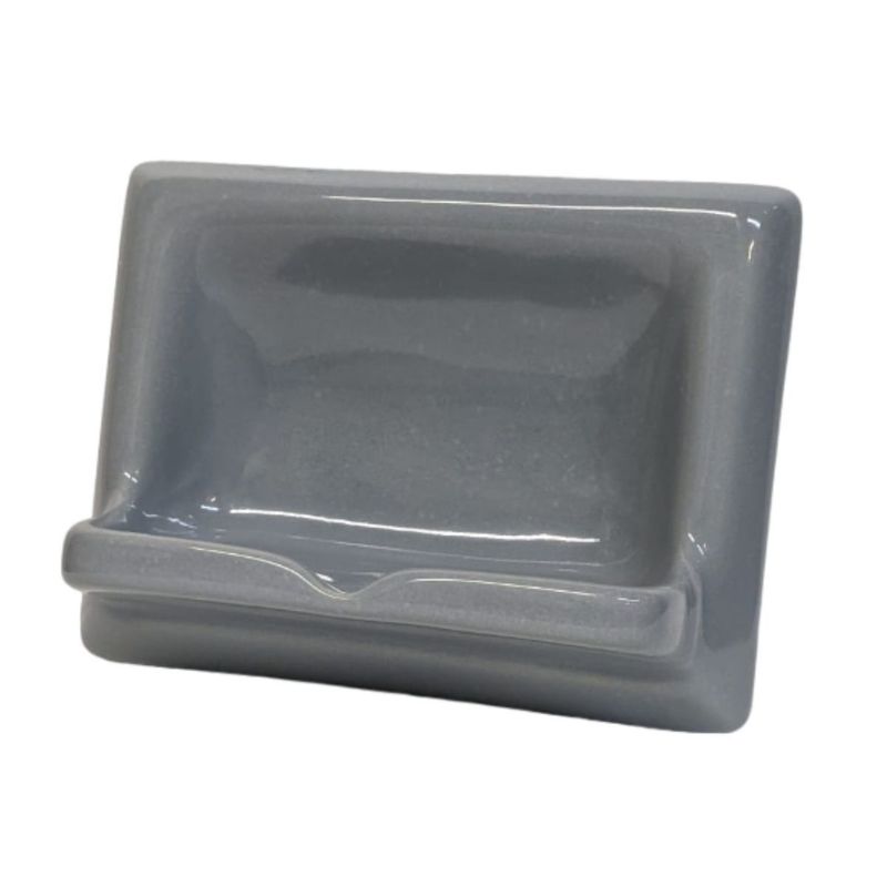 Ceramic Glaze Soap Dish Glossy Sky Blue