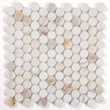 Mosaics Marble Penny Series - Calacatta White Gold