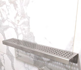 SereneDrains Shower Shelf Stainless Steel - Traditional Square - Brushed