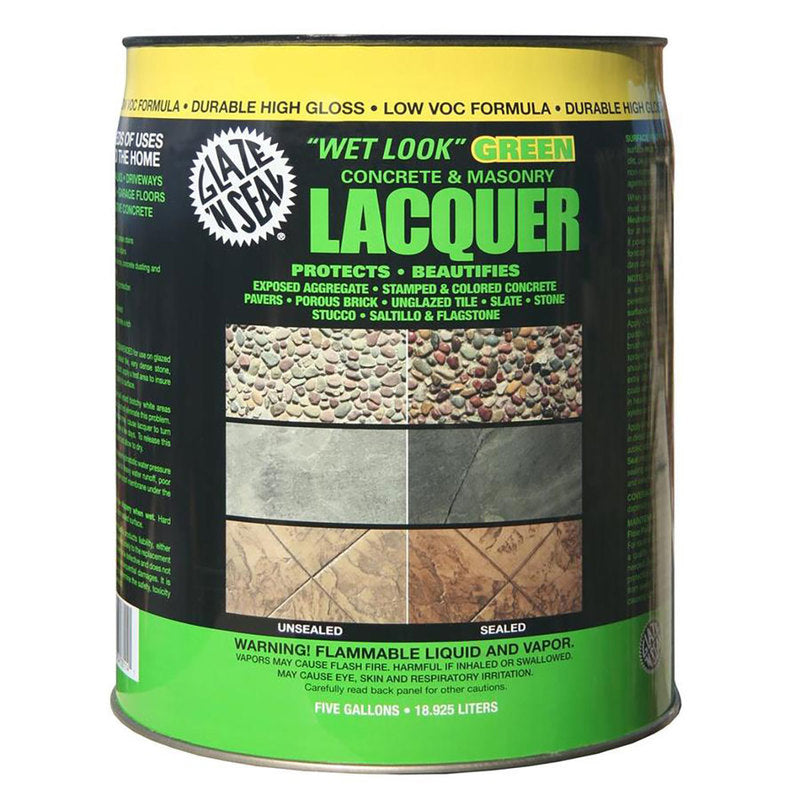 Glaze N Seal Wet Look Green Lacquer Sealer Quart 1GL 5GL