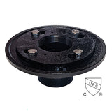 SereneDrains Cast Iron 2 Inch Shower Drain Base for Linear Square Shower Drains