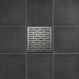 SereneDrains Square Shower Drain Broken Lane Matte Black 6