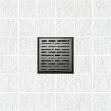 SereneDrains Square Shower Drain Broken Lane Matte Black 6