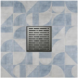 SereneDrains Square Shower Drain Broken Lane Matte Black 6