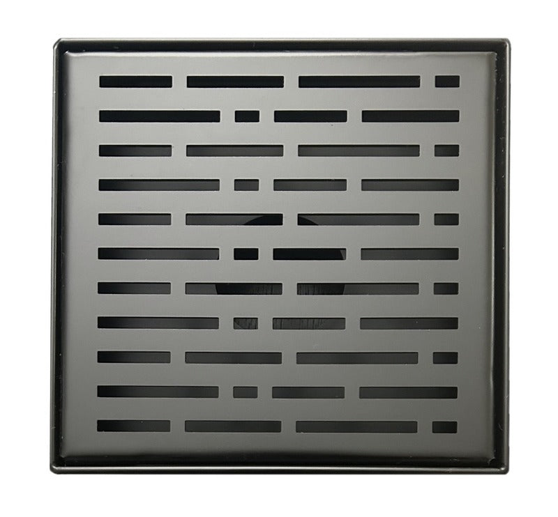 SereneDrains Square Shower Drain Broken Lane Matte Black 6