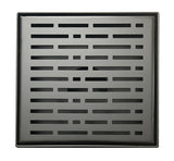 SereneDrains Square Shower Drain Broken Lane Matte Black 6