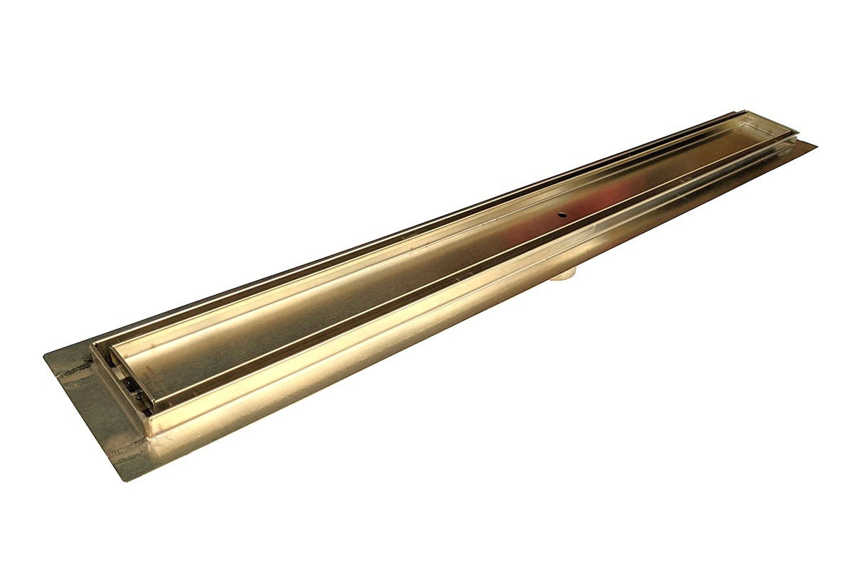 SereneDrains Linear Shower Drain Tile Insert Satin Gold 47