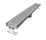 Quartz Linear Shower Drain Brushed Stainless - Quadrato 48