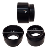 SereneDrains Plastic Reducer Coupling 1-1/2 in x 2 in ABS PVC DWV Pipe Fitting Adapter
