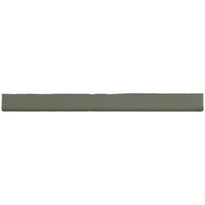 Glossy caramel ceramic bullnose trim tile with handcrafted Spanish artisan detailing