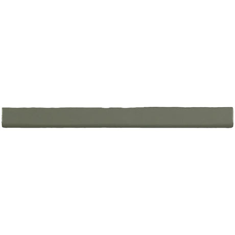 Glossy caramel ceramic bullnose trim tile with handcrafted Spanish artisan detailing
