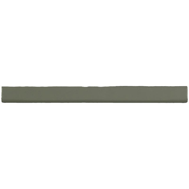 Glossy caramel ceramic bullnose trim tile with handcrafted Spanish artisan detailing