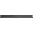 Glossy dark grey ceramic bullnose trim tile with handcrafted Spanish artisan detailing