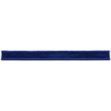 Glossy grape ceramic bullnose trim tile with handcrafted Spanish artisan detailing