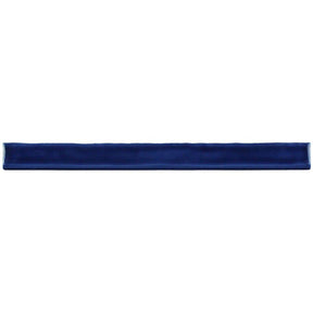 Glossy grape ceramic bullnose trim tile with handcrafted Spanish artisan detailing