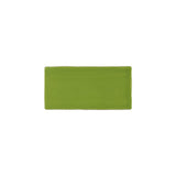 Glossy cream ceramic subway tile with handcrafted Spanish artisan detailing