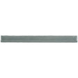 Glossy grey ceramic bullnose trim tile with handcrafted Spanish artisan detailing
