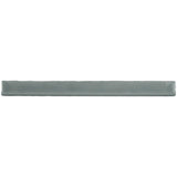 Glossy grey ceramic bullnose trim tile with handcrafted Spanish artisan detailing