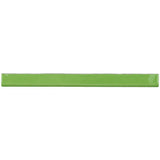 Glossy happy green ceramic bullnose trim tile with handcrafted Spanish artisan detailing