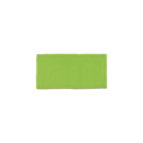 Glossy happy green ceramic subway tile with handcrafted Spanish artisan texture