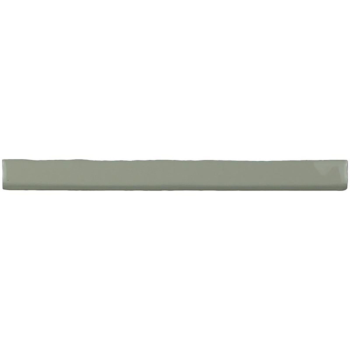 Kaleidoscope Ivory 1x12 handmade glossy ceramic bullnose tile