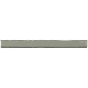 Kaleidoscope Ivory 1x12 handmade glossy ceramic bullnose tile
