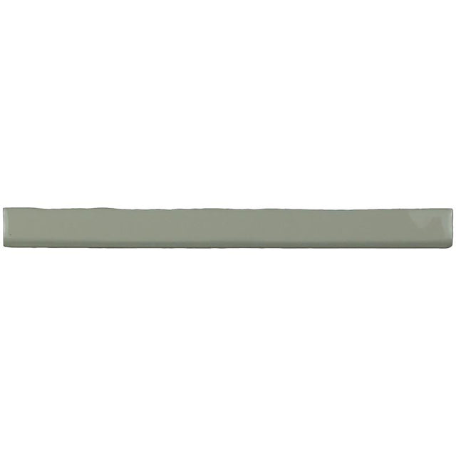 Kaleidoscope Ivory 1x12 handmade glossy ceramic bullnose tile