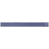 Glossy lavender ceramic bullnose trim tile with handcrafted Spanish artisan detailing